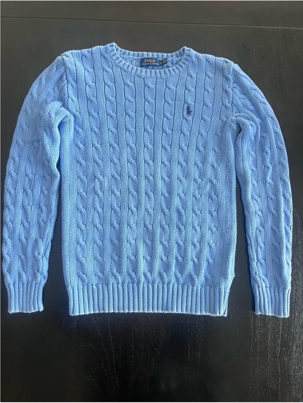 Polo by Ralph Lauren | Light Blue Cable-Knit Sweater | Size S